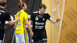 Linköpings Matej Jendrisak efter ett av hans två mål. Foto: Ted Malm